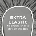 thumbnail image 5 of CGK Linens 400 Thread Count Single Fitted Sheet Only - Queen Size 100% Cotton Sateen Bottom Sheet, Fits Mattress Up To 16", Dark Grey, 5 of 6