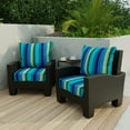 thumbnail image 2 of Jordan Manufacturing 46.5" x 24" Islip Teal Stripe Rectangular Outdoor Deep Seat Chair Cushion Set with Welt, 2 of 11