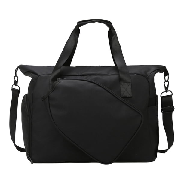 Mesa de bolsas de raqueta de pickleball Bag Tennis Viaje transportando separación seca y húmeda Negro