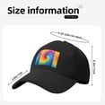 thumbnail image 2 of Baseball Cap Bent Eaves Design 6 Piece Cap Body Breathable Not Hot Plastic Cap Drag For Daily Travel Vacation Darkorchid Tie Dye Background Rainbow Colors (2) Black, 2 of 8