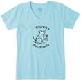 thumbnail image 1 of Life is Good. Women's Crusher Vee: Perfect Pairing Fresh Blue, 1 of 2