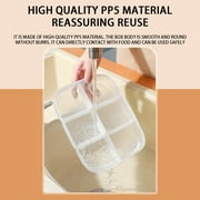 Food Storage Containers with Lids 6 Compartment Meal Prep Containers Divided Plates for Adults Snackle Box Container