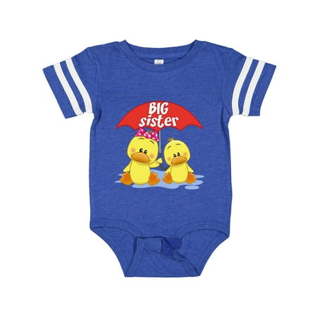 

Inktastic Big Sister Duck Girls Baby Bodysuit