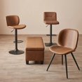 thumbnail image 1 of Bouclair Rust Faux Leather and Metal Chair, 1 of 10