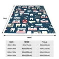 thumbnail image 3 of Bixox Fleece Blanket Dental Pattern Super Soft Double-Sided Microfiber Flannel Blanket for Sofa, Bed, Couch,Suitable for All Seasons - 80"x60", 3 of 5