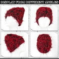 thumbnail image 3 of Distressed Knitted Beanie Fuzzy Winter Hats Warm Beanies for Women Men, Unisex Snow Knit Cap Skull Cap, 3 of 6