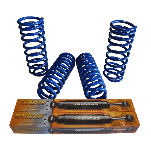 Ground Force 9984 Suspension Drop Kit; Incl. Front Coils/Rear Coils/Rear Shocks/Bump Stops
