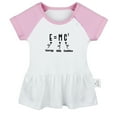 thumbnail image 2 of iDzn E=MC2 Energy Milk Cuddles Funny Dresses For Baby, Newborn Babies Skirts, Infant Princess Dress, 0-24M Kids Graphic Clothes (Pink Raglan Dresses, 0-6 Months), 2 of 5