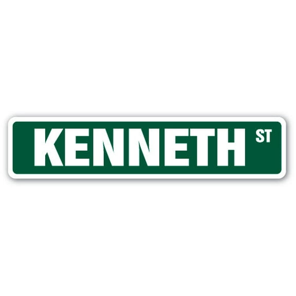 KENNETH Street Sign Childrens Name Room Sign | Indoor/Outdoor | 30" Wide