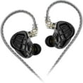 thumbnail image 1 of wonima11 KZ ZAR in-Ear Monitor Headphones,1DD+7BA Hybrid Technology Driver IEM Wired Earbuds Headphone with Silver-Plated Cable for Audiophile Musician (KZ ZAR-Black, No Mic)………, 1 of 1