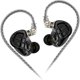 thumbnail image 1 of wonima11 KZ ZAR in-Ear Monitor Headphones,1DD+7BA Hybrid Technology Driver IEM Wired Earbuds Headphone with Silver-Plated Cable for Audiophile Musician (KZ ZAR-Black, No Mic)………, 1 of 1