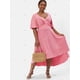 thumbnail image 3 of Vestido Talla Extra Manga Campana Corte Lateral Rosegal Vestidos casuales de talla grande, 3 of 5