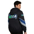 thumbnail image 2 of Men's Starter  Black Seattle Seahawks Thursday Night Gridiron Vintage Logo Full-Zip Hoodie, 2 of 2