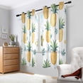 thumbnail image 2 of Yayeee Window Curtains Light Filtering 63"x42" Grommet Panel Pair Home Living Room Decor, Pineapple, 2 of 7