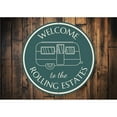 thumbnail image 2 of Rolling Estates Camper Aluminum Metal Decor Sign - 12" Round, 2 of 4
