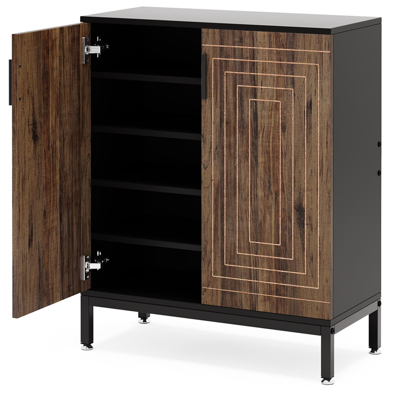 Demi Bonn 5-Tier Shoe Cabinet, 20 Pairs Entryway Shoe Racks Organizer with Shelves, Freestanding Shoe Organizer Cabinet, Brown