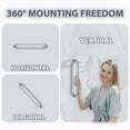 thumbnail image 6 of 2-Pack Bathroom Safety 24" Grab Bars - 1.5" Dia. ADA Handrail/Tub Shower/304 Stainless Steel/Smooth, 6 of 9