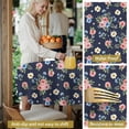 thumbnail image 5 of Pioneer Flower Floral Print Pattern Round Tablecloth 60 X 60 Inch, Wrinkle Resistant Wipeable Table Cloth for Kitchen Dining Picnic Patio Party, 5 of 6