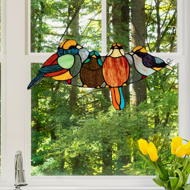 River of Goods Stained Glass Song Bird Window Panel
