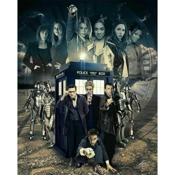 Doctor Who Diamond Painting Set (for Adults) 5D DIY Character Diamond Art Set (for Beginners) Round Full Diamond Diamond Painting Gem Art Crafts (Home Wall Decoration Gift)
