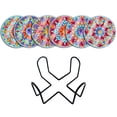 thumbnail image 1 of 6 posavasos con diseño de mandala para pintar, hechos a mano, decorativos. B, 1 of 7