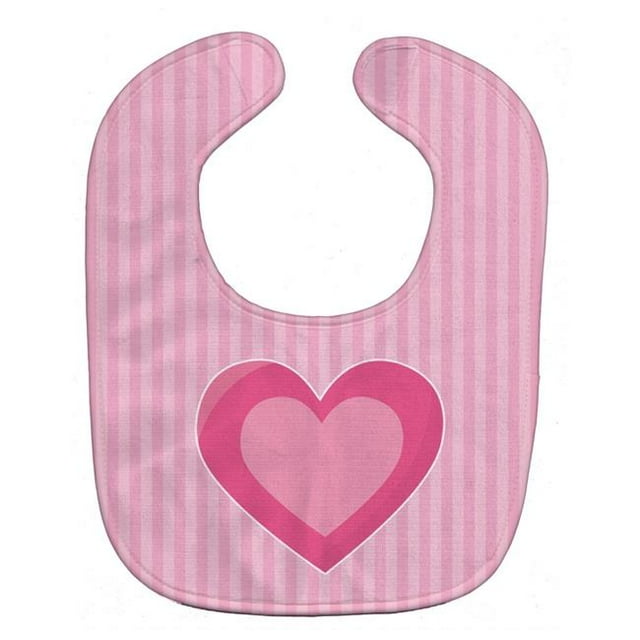 Carolines Treasures BB8587BIB Bavoir Bébé Cœurs sur Rayures Roses