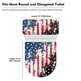 thumbnail image 4 of HELLHERO American Flag Round Toilet Lid Dust Cover Elastic Edge Toilet Seat Covers Set & Pack of 2 Elastic Bottom Universal, 4 of 4