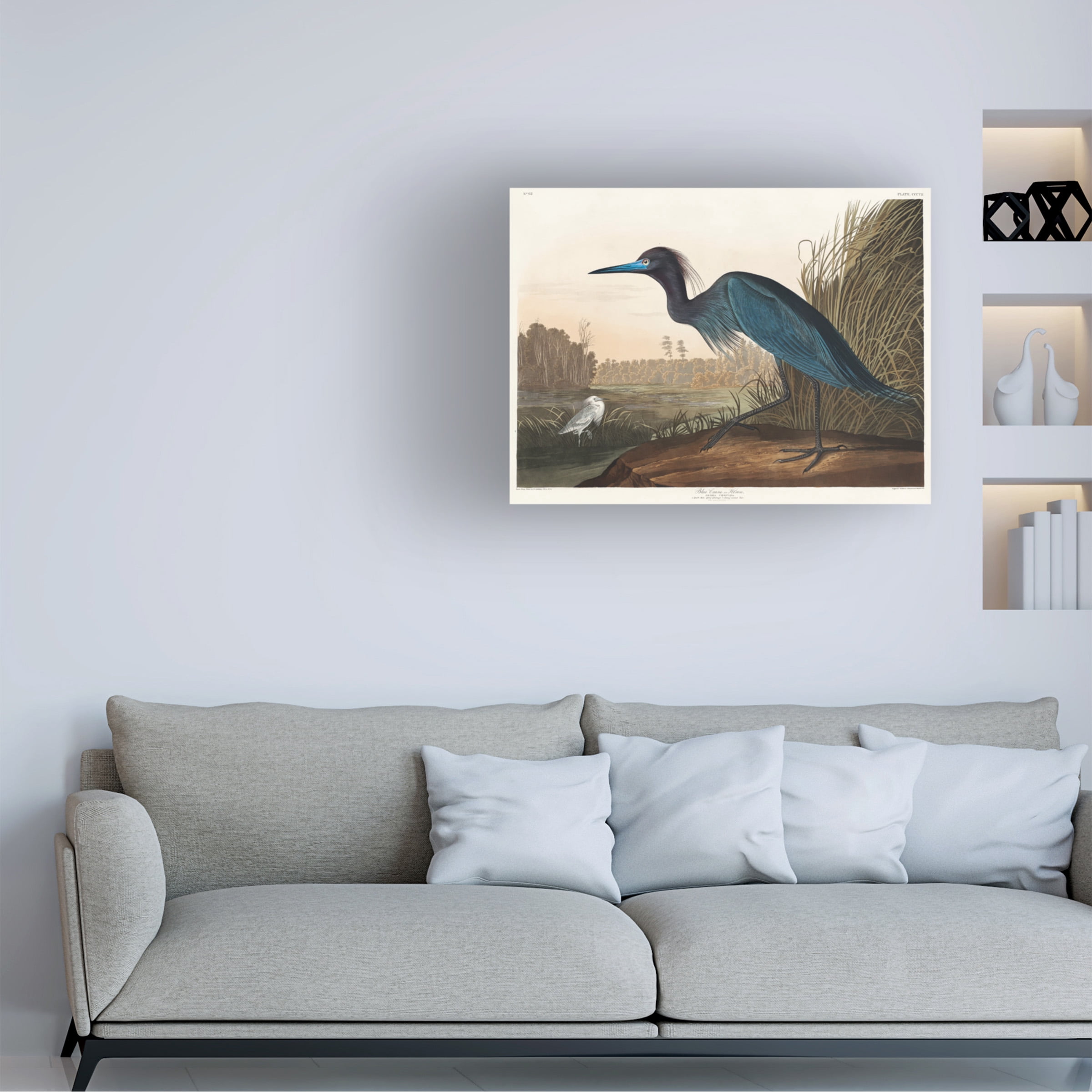 Pictufy 'Blue Crane or Heron From Birds of America 1827' Canvas Art