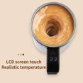 thumbnail image 6 of Automatic Magnetic Stirring Coffee Cup - Self-stirring Stainless Steel Mixing Cup with LCD Thermometer, USB Rechargeable Protein Shaker Bottle for Hot Beverages, 6 of 7