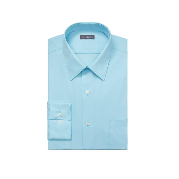 Van Heusen Men's Dress Shirt Fitted Poplin Solid