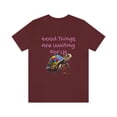 thumbnail image 2 of Good Things Are Waiting For Us Cute Rainbow Turtle Unisex Short Sleeve Tee, 2 of 8