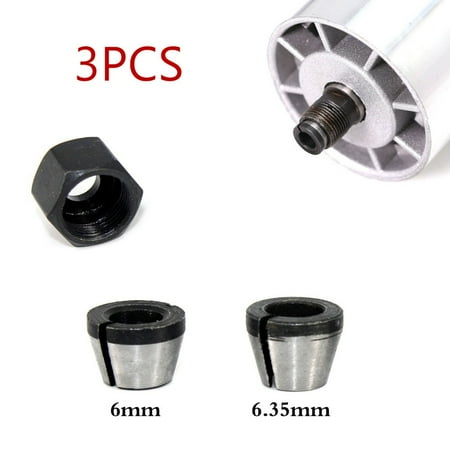 

3pcs/set Trimmer Collet Chuck Router Bit Engraving Trimming Machine 1/4 6mm