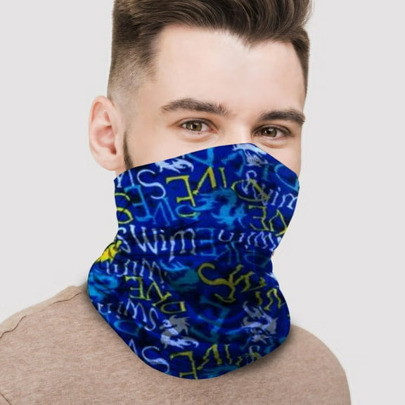 3 pieces Neck Gaiter Face Mask, Seamless Adult Multi-functional Face Covering Scarf, Balaclava, Head wear (colorful sport)