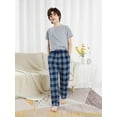 thumbnail image 5 of WORW Boys Pajama Pants - Cotton Flannel Plaid Loose Fit Pants with Pockets, 5 of 5
