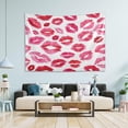 thumbnail image 5 of Red Lips Tapestry Wall Hanging Tapestries Happy Colorful Hippie Psychedelic Art Polyester Carpet Wall Decorative for Living Room Bedroom 60x51inch, 5 of 7