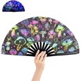 thumbnail image 1 of Clack Fans for Line Dancing,Fluorescence Large Rave Fan,Foldable Glow Handheld Fan,Cool Party Decorations Supplies,Decoration Accessory for Club,Dance,Disco Party,Music Festival(Style e), 1 of 7