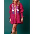 thumbnail image 5 of Vestido camisero con lentejuelas y diseño de cascanueces para mujer, vestido de fiesta con sudadera de Papá Noel, minivestido de verano con capas de manga larga para baile de graduación, 5 of 5