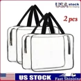 thumbnail image 2 of ELVY - 2Pcs Large Clear Makeup Cosmetic Toiletry Organizer Bag, Clear Plastic Tote Bags, 2 of 6
