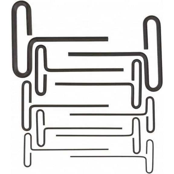 Bondhus 10 Piece Loop T-Handle Hex Key Set Hex Range 3/32 to 3/8", 6" OAL, Protanium High Torque Steel