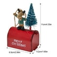 thumbnail image 5 of Dserfhy Christmas Mailbox Ornament Metal Mailbox Hanging Decoration with 3D Snowman Santa Elk Tree Figurine Iron Art Letter Box for Tree Home Decor, 5 of 7