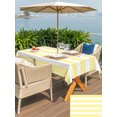 thumbnail image 6 of 60x102 Inch Outdoor Tablecloth with Umbrella Hole Zipper Rectangle Yellow Striped Rectangular Tablecloths Outside Waterproof Contemporary Simple Horizontal Lines Patio Table Cloth Cover for Picnic, 6 of 8
