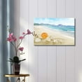 thumbnail image 2 of Canvas Prints Wall Art - Beautiful Summer Landscape with Shells on Sandy Beach , Modern Wall Decor/Home Decor Stretched Gallery Canvas Wraps Giclee Print & Ready to Hang - 24" x 36", 2 of 3