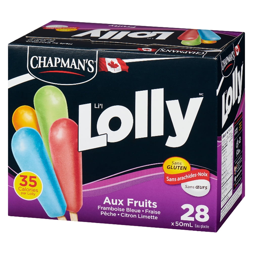 Chapman's Low Calorie Fruity Li'l Lolly in a Box, 28 x 50mL