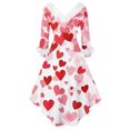 thumbnail image 5 of 2026 Valentines Day Dresses for Women V Neck High Low Vintage A-Line Swing Party Cocktail Dress Pink L, 5 of 5