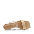 thumbnail image 3 of Sandalias de cuña para mujer DREAM PAIRS con punta cuadrada talla 9 transparentes, 3 of 5