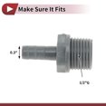 thumbnail image 4 of Conector de tubo de plástico con rosca macho de 1/2" 0.3" recto color gris, 10 piezas, 4 of 7
