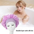 thumbnail image 1 of Gorro para dormir de noche para mujergorro de satén ajustable para el pelo rizado (púrpura) Ndcxsfigh Libre de BPA, 1 of 8