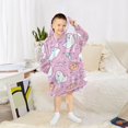 thumbnail image 6 of FORMRS Wearable Blanket Hoodie with Sleeves for Kids Cozy Flannel Sweatshirt, Purple Halloween, 6 of 7