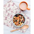 thumbnail image 2 of Pink Ribbon Kitchen Dish Towels for Drying Dishes Set of 2, Modern Abstract String Geometric Bows Beige Waffle Weave Microfiber Hand Tea Bathroom Towels Quick Dry & Absorbent Towel 12x12, 2 of 7