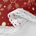thumbnail image 3 of Coolnut 60" Christmas Snowflakes Round Tablecloth, Waterproof Stain and Wrinkle Resistant Washable Decorative Table Covers for Kitchen Dining Tabletop Party Outdoor Picnic, 3 of 7